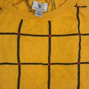 Retro 70s WORTHINGTON Gold Check Knit Top